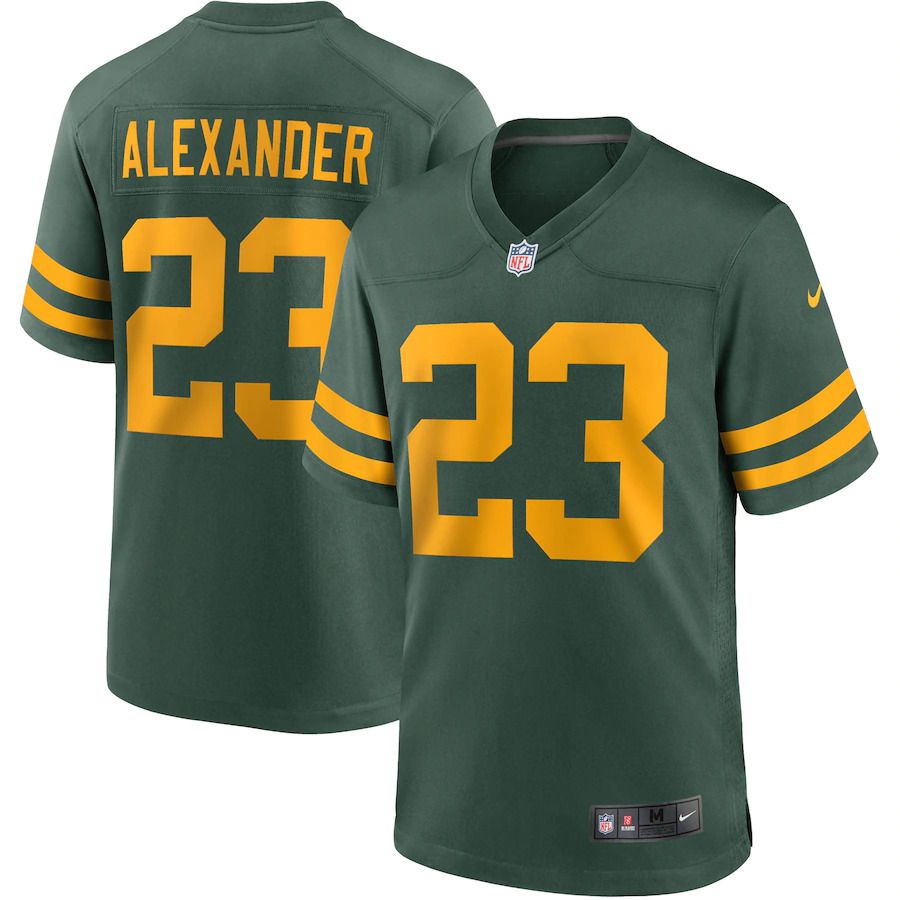 Men Green Bay Packers 23 Jaire Alexander Nike Green Game Alternate Player NFL Jersey